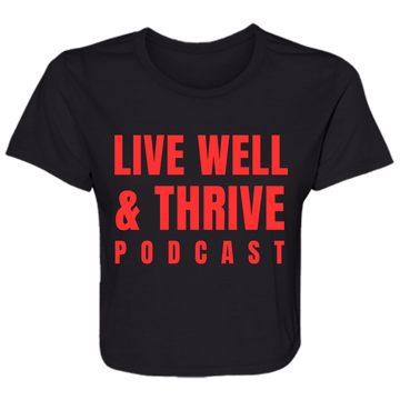 LWAT Podcast  Ladies Cropped Tee Red