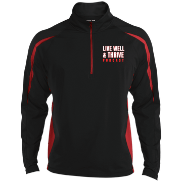 Live Well and Thrive Men's Sport Wicking Colorblock 1/2 Zip
