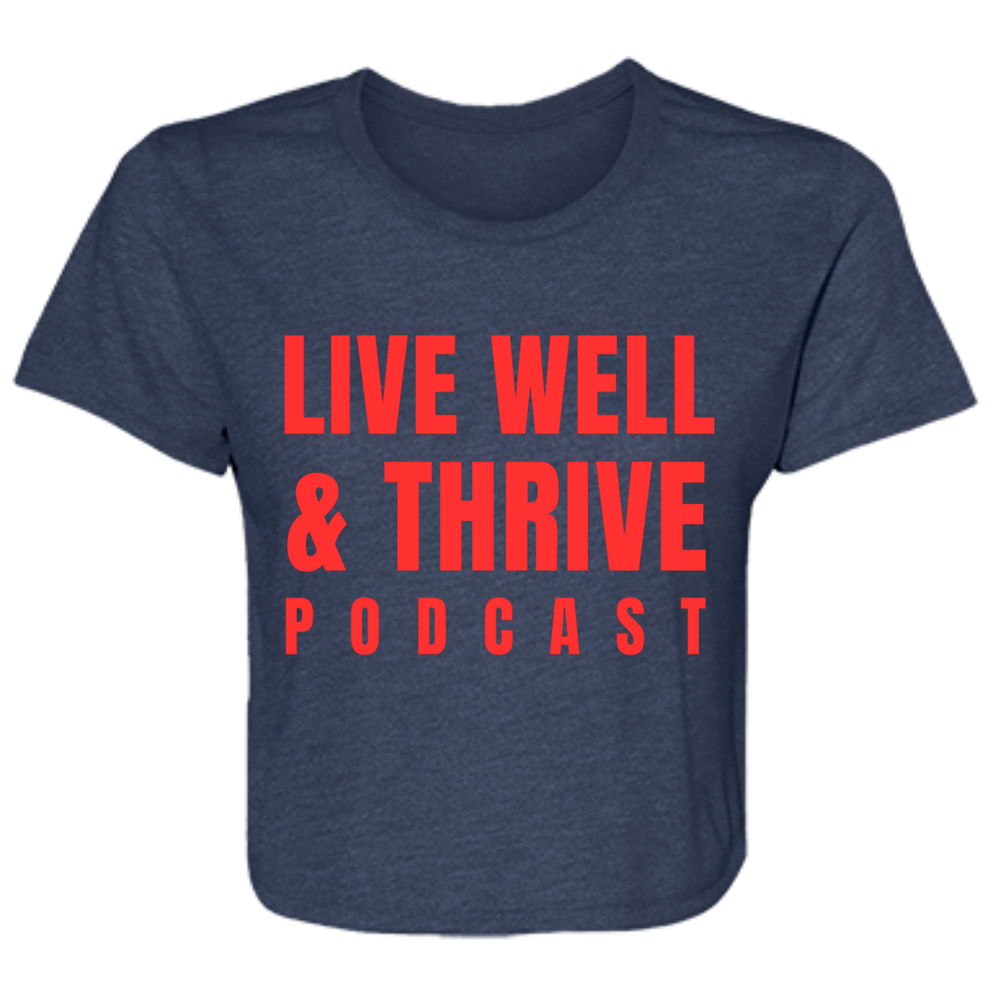 LWAT Podcast  Ladies Cropped Tee Red