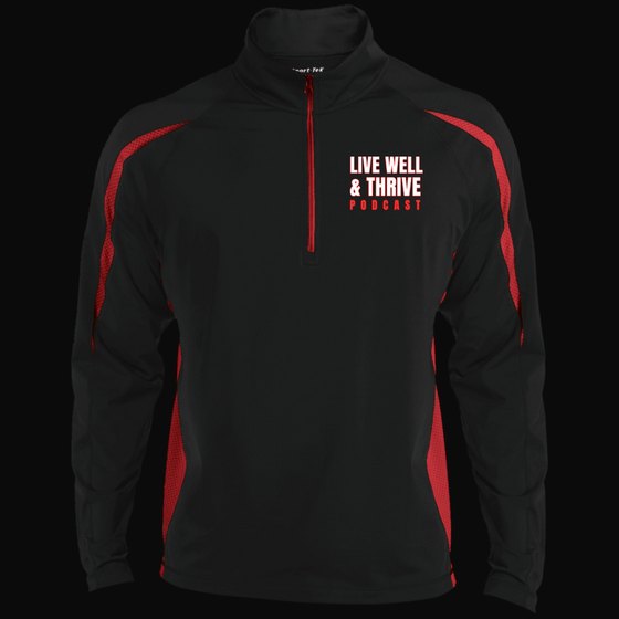 Live Well and Thrive Men's Sport Wicking Colorblock 1/2 Zip