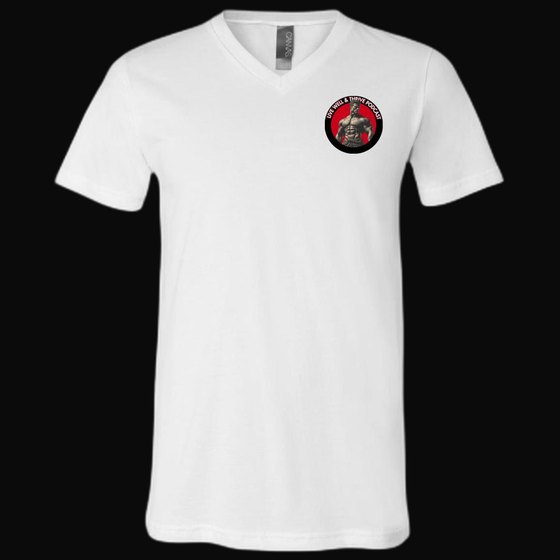 Live Well & Thrive Canvas Unisex Jersey V-Neck T-Shirt