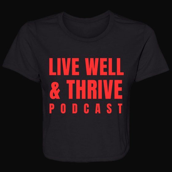 LWAT Podcast  Ladies Cropped Tee Red
