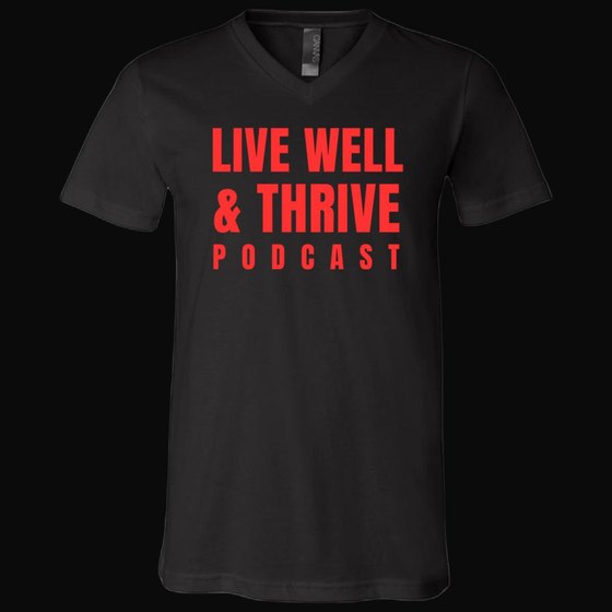 LWAT Podcast - Womens Active  V-Neck Tee Red