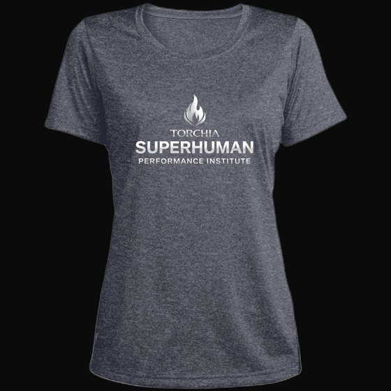 Superhuman Institute Ladies Heather Scoop Neck Performance Tee