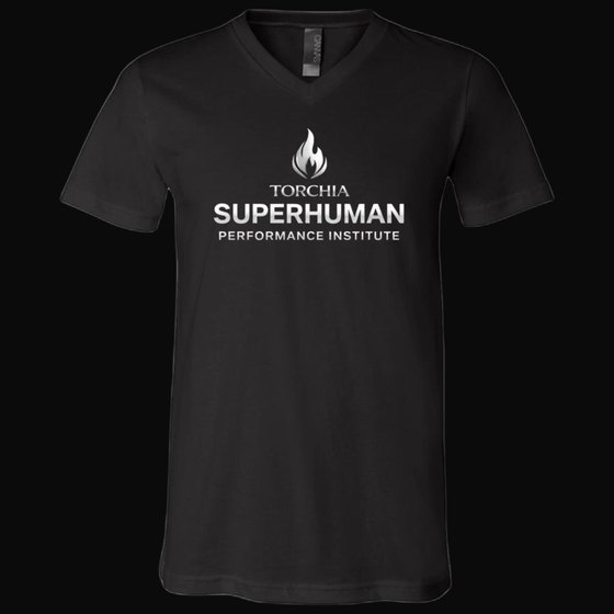 Superhuman Institute Men's Jersey SS V-Neck T-Shirt